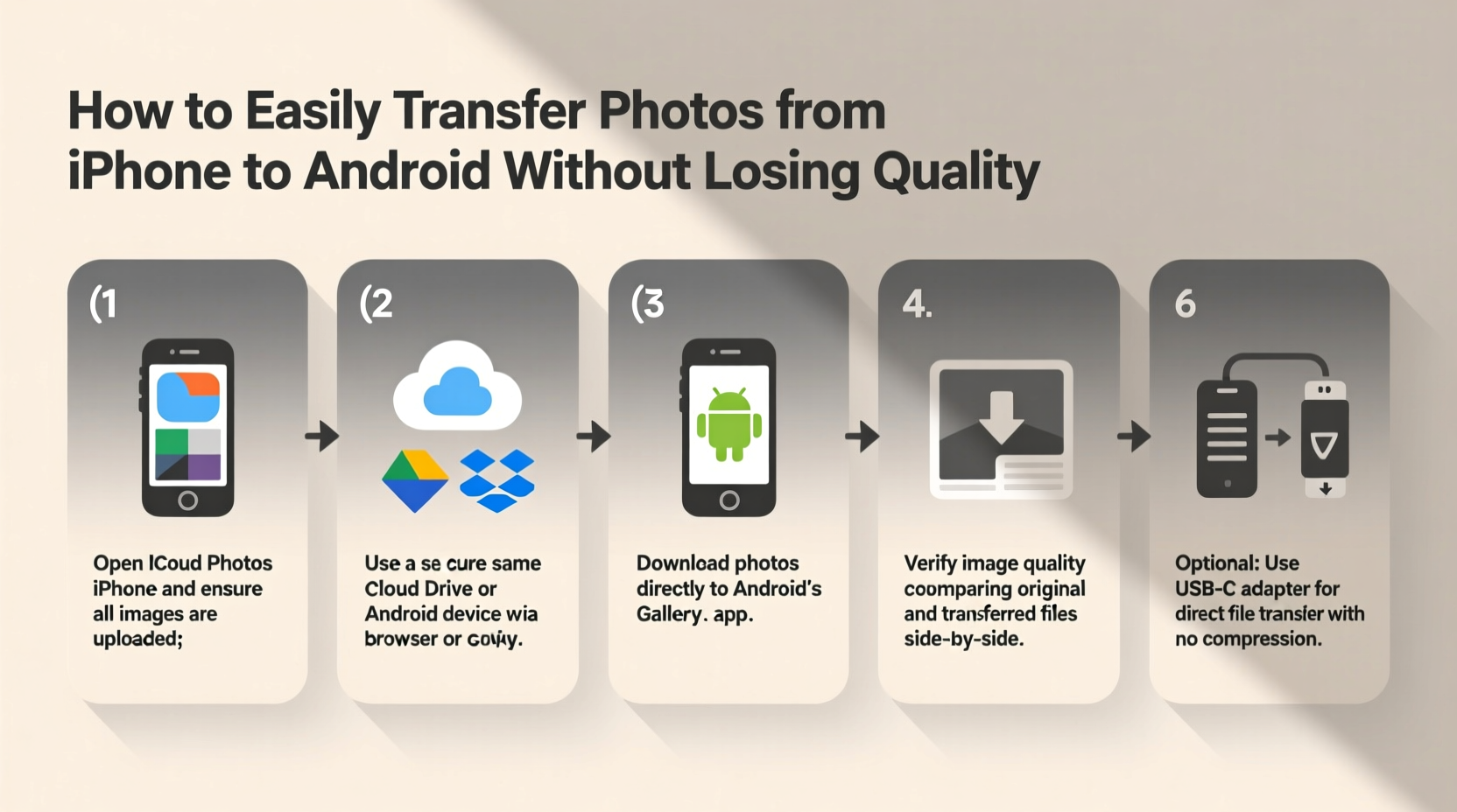 how to easily transfer photos from iphone to android without losing quality