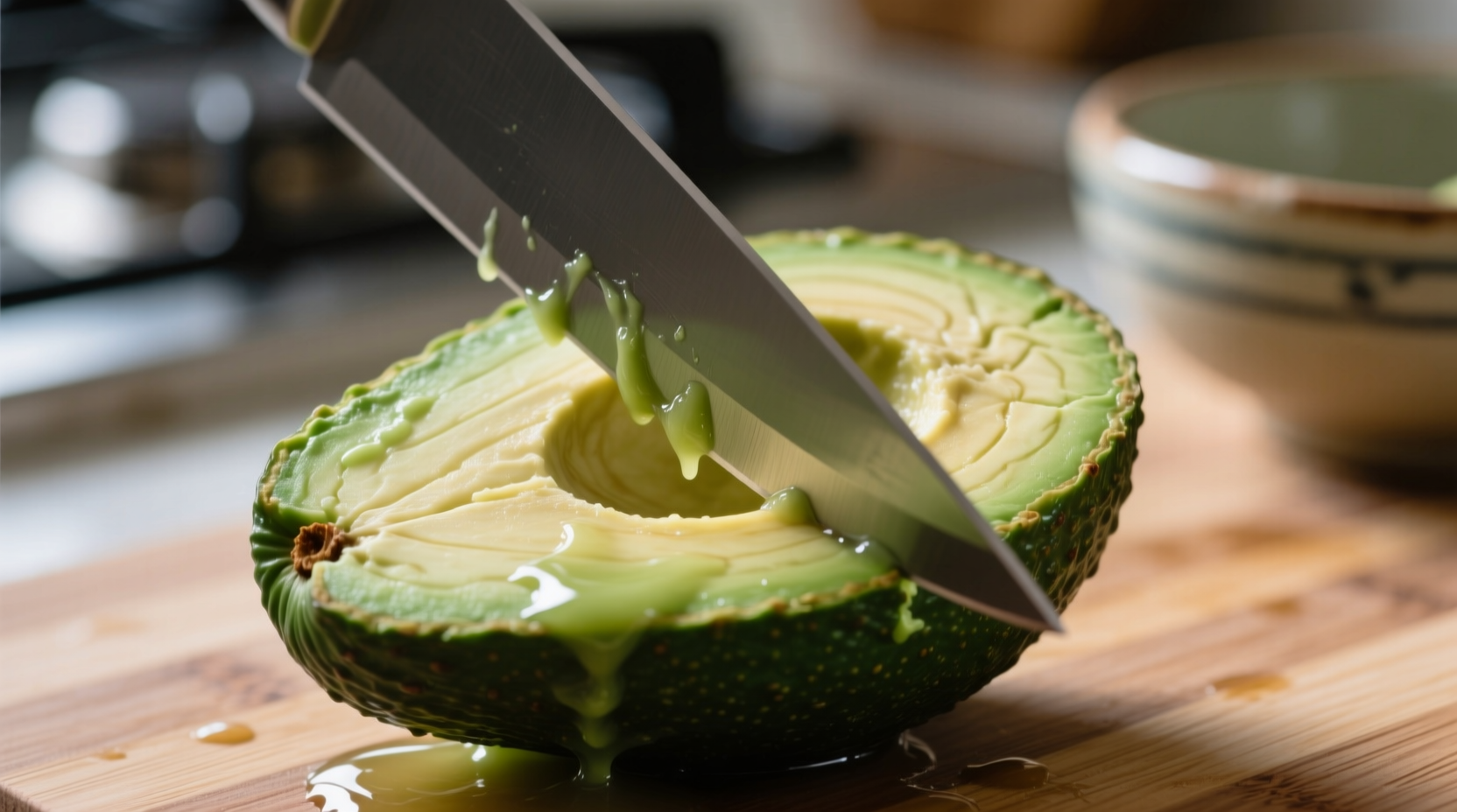 so you cut into an unripe avocado