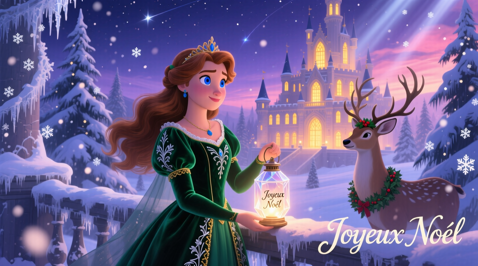 a princess at christmas