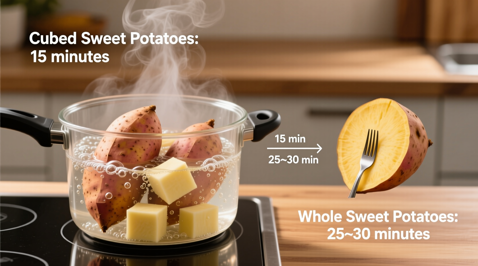 boiling time for sweet potatoes explained