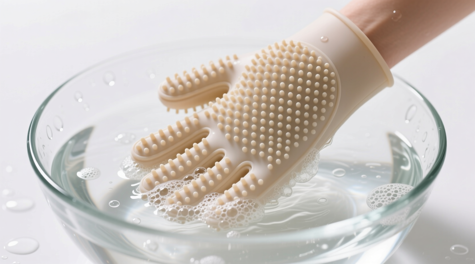how to wash pet grooming glove liners safely