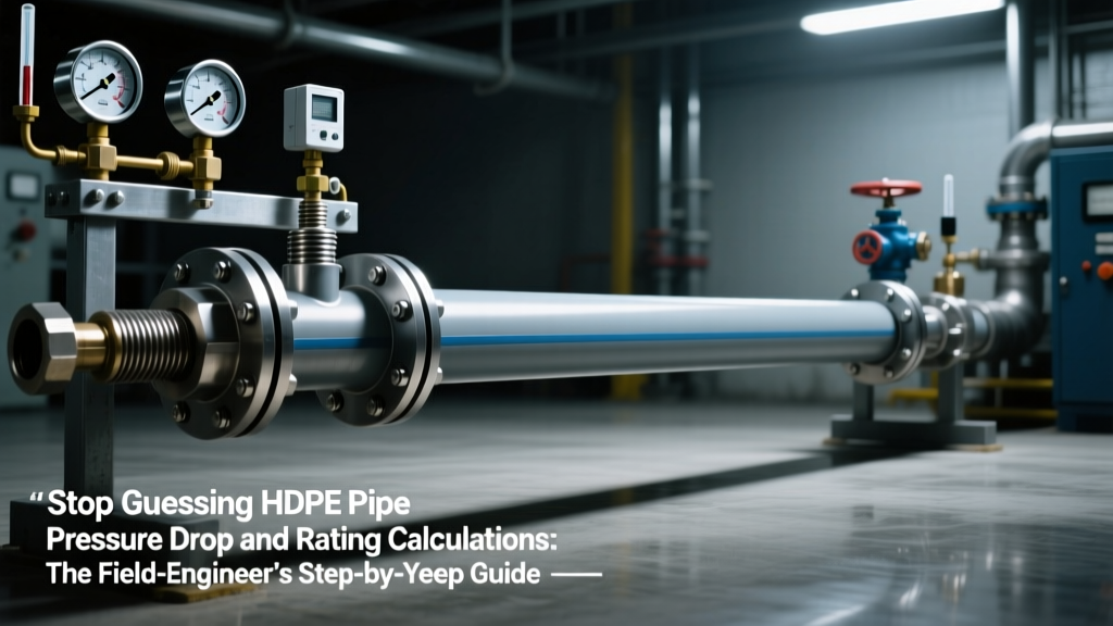 HDPE Pipe Pressure Drop & Rating Calculator