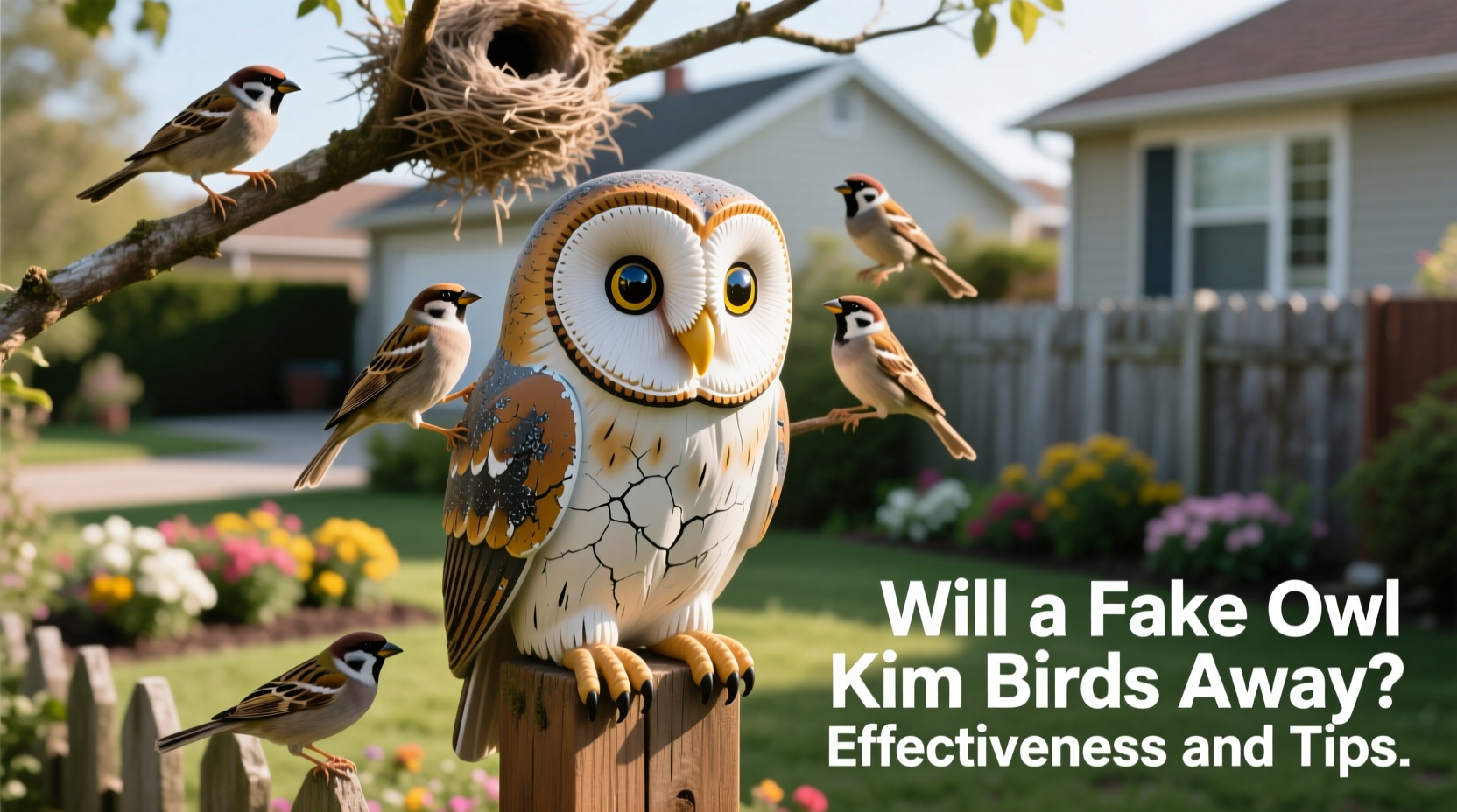 will a fake owl keep birds away