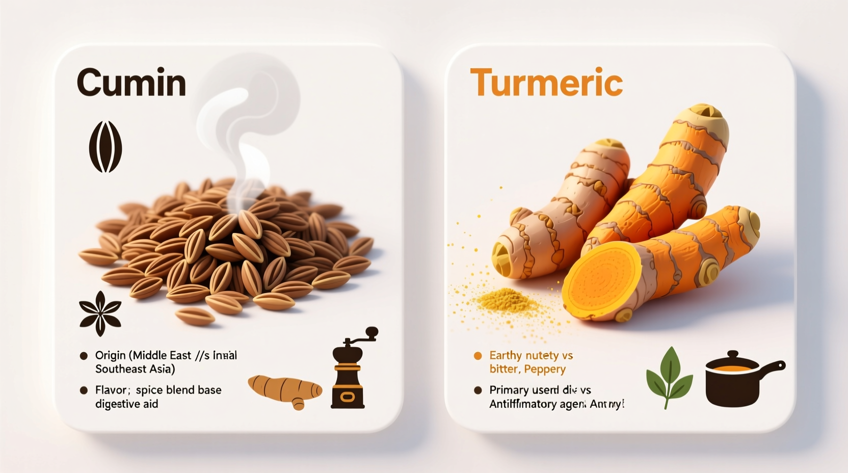 cumin and turmeric key differences and uses
