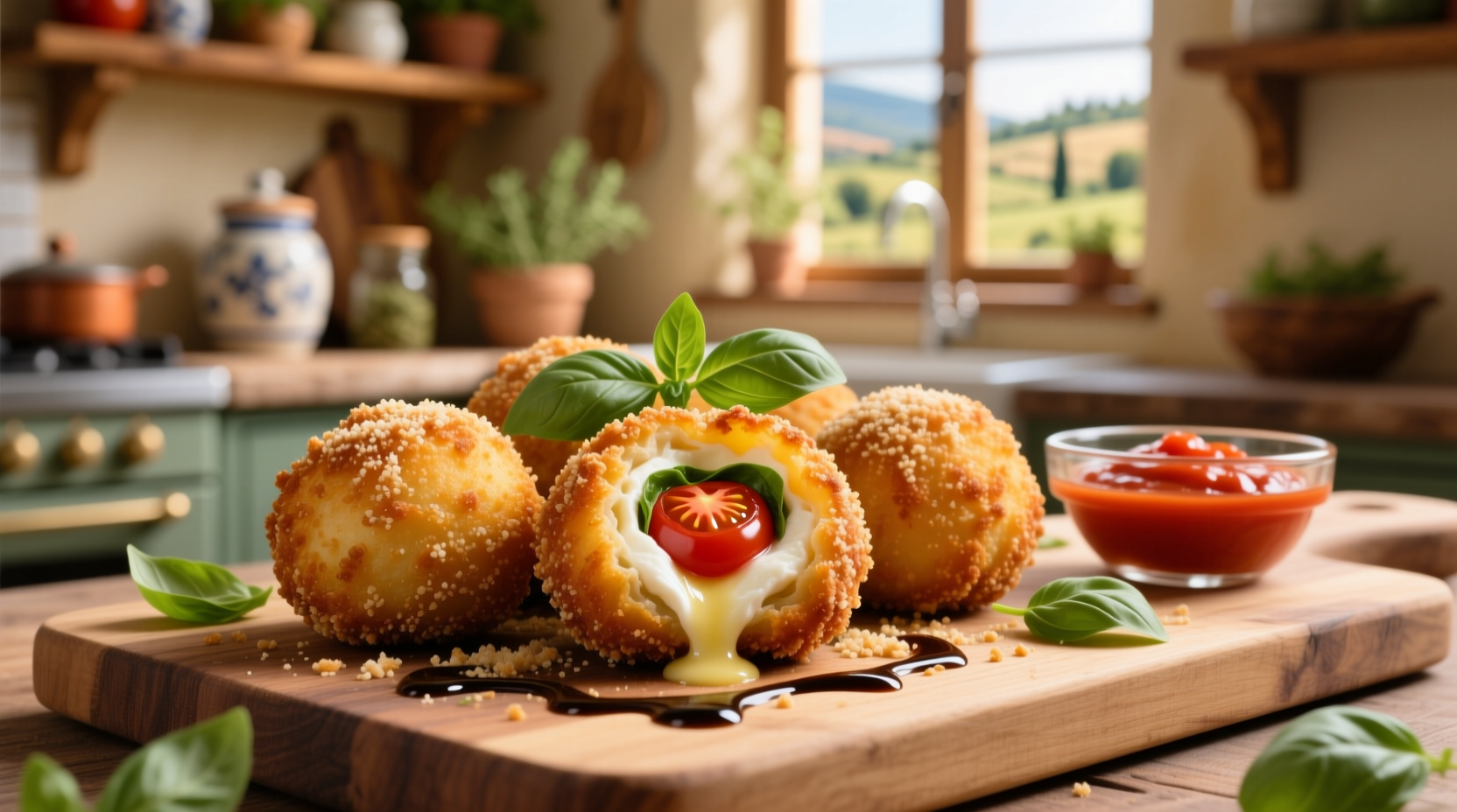fried caprese balls recipe