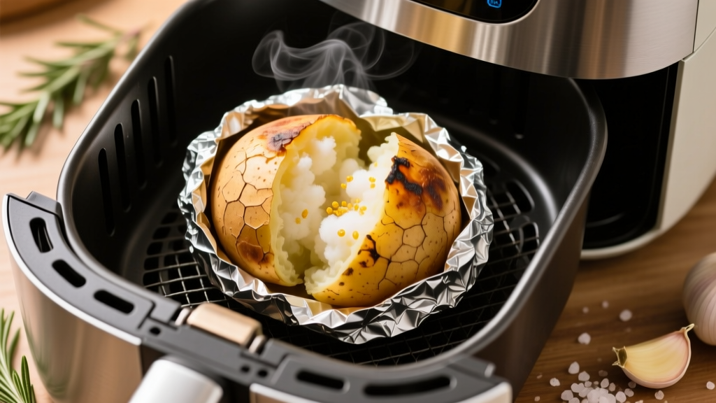 Baked Potato in Foil in Air Fryer: Crispy Skin, Fluffy Inside