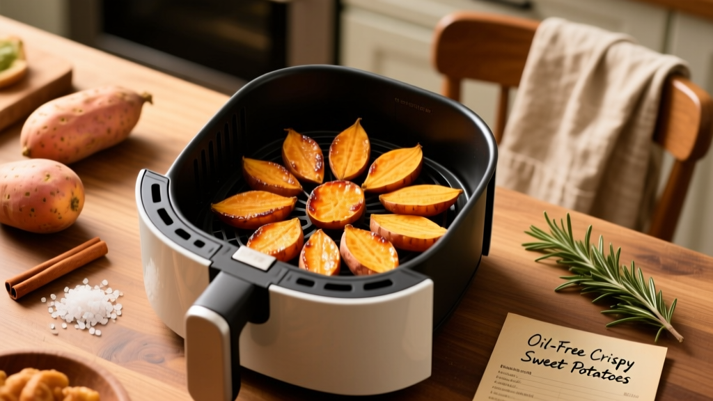 Healthy Sweet Potato Air Fryer Recipe (Crispy & Oil-Free)