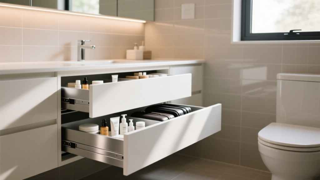 Install Pull-Out Drawers in Bathroom Cabinets