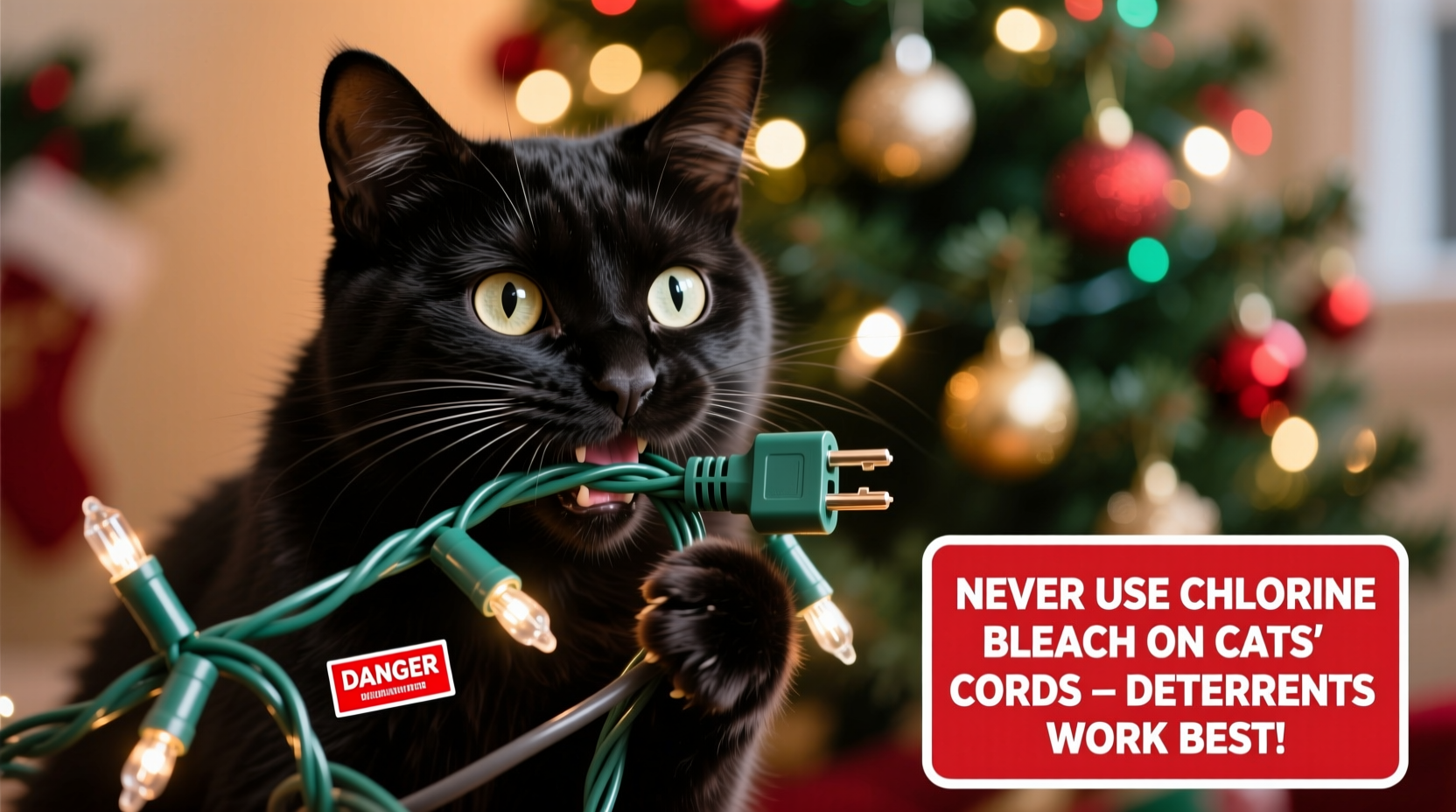 why does my cat chew christmas light cords deterrent solutions