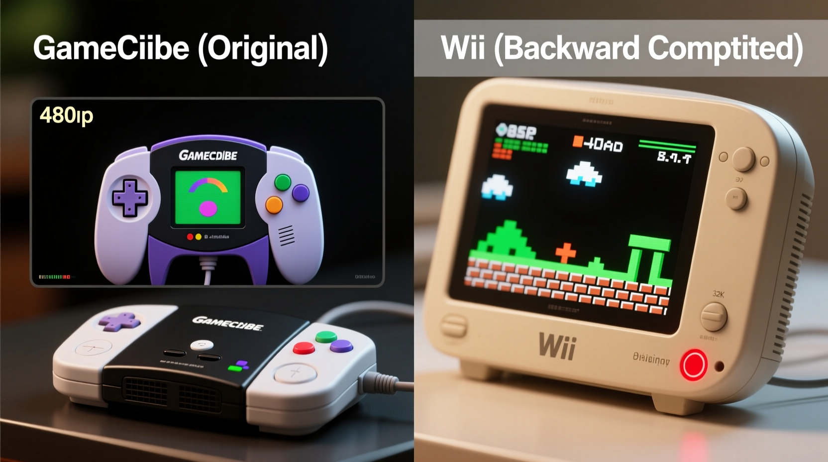 gamecube vs wii backward compatibility does the original hardware actually look better