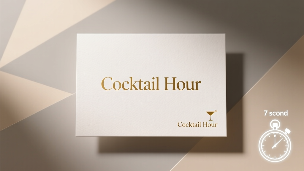 Cocktail Hour on Wedding Invites: The 7-Second Rule