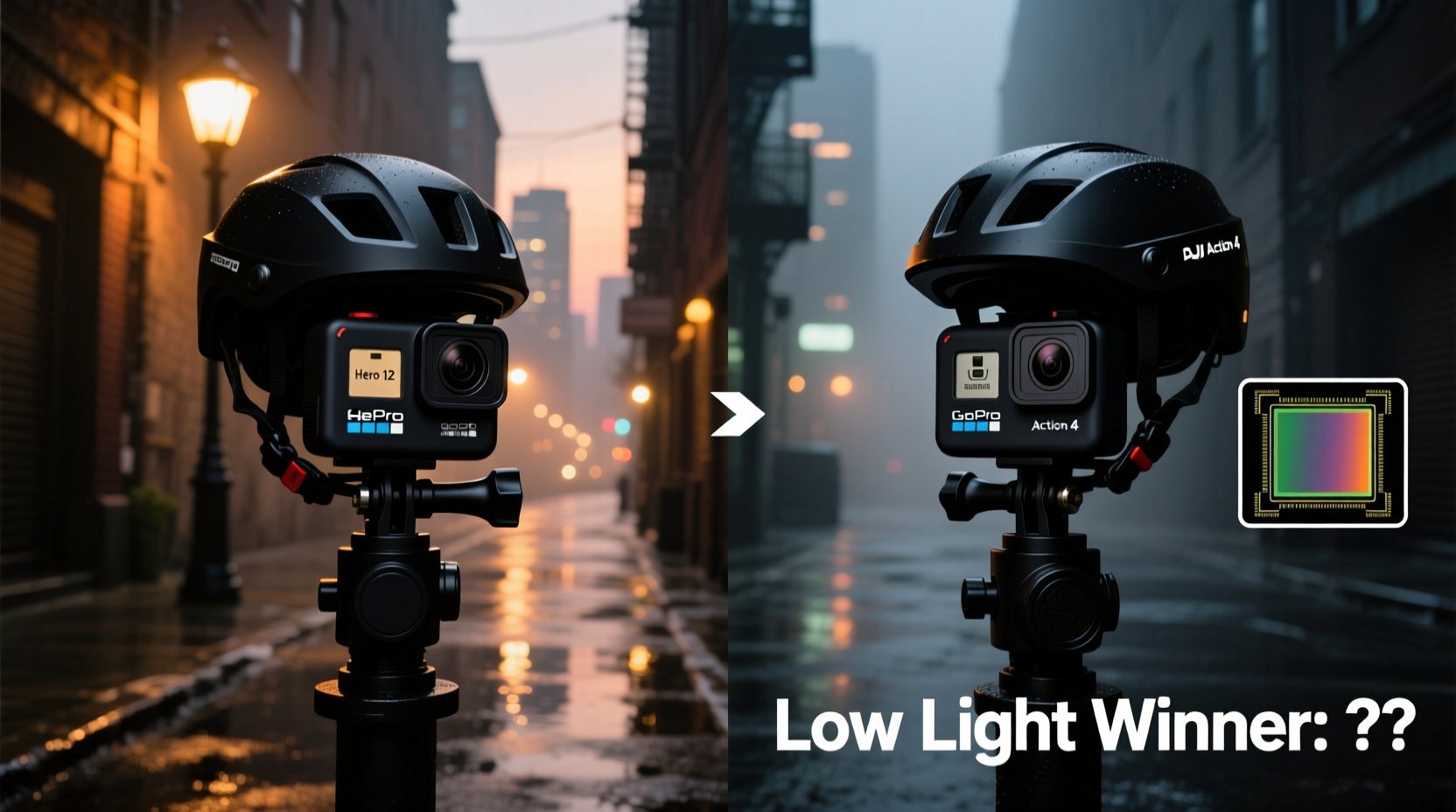 gopro hero 12 vs dji action 4 is low light performance the deciding factor