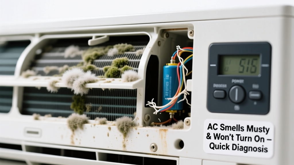 AC Smells Musty and Won’t Turn On: Quick Diagnosis