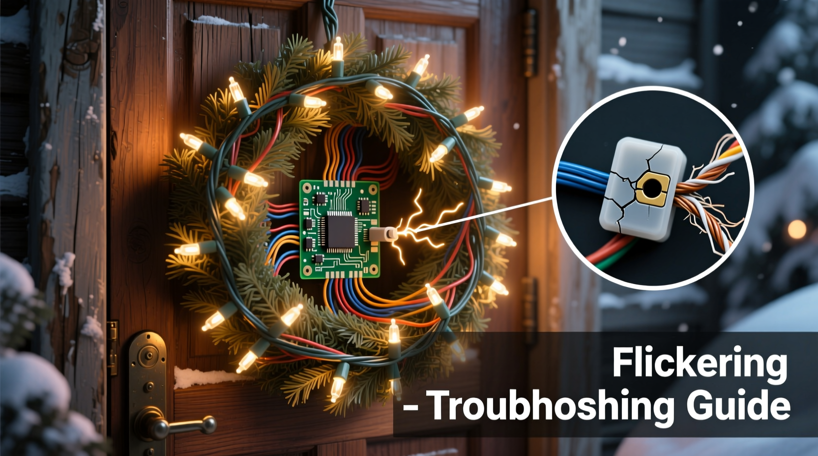 why is my lighted wreath flickering troubleshooting guide