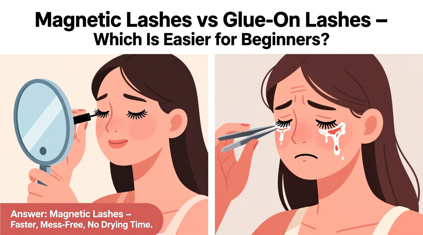 magnetic lashes vs glue on lashes which one is actually easier for beginners to apply
