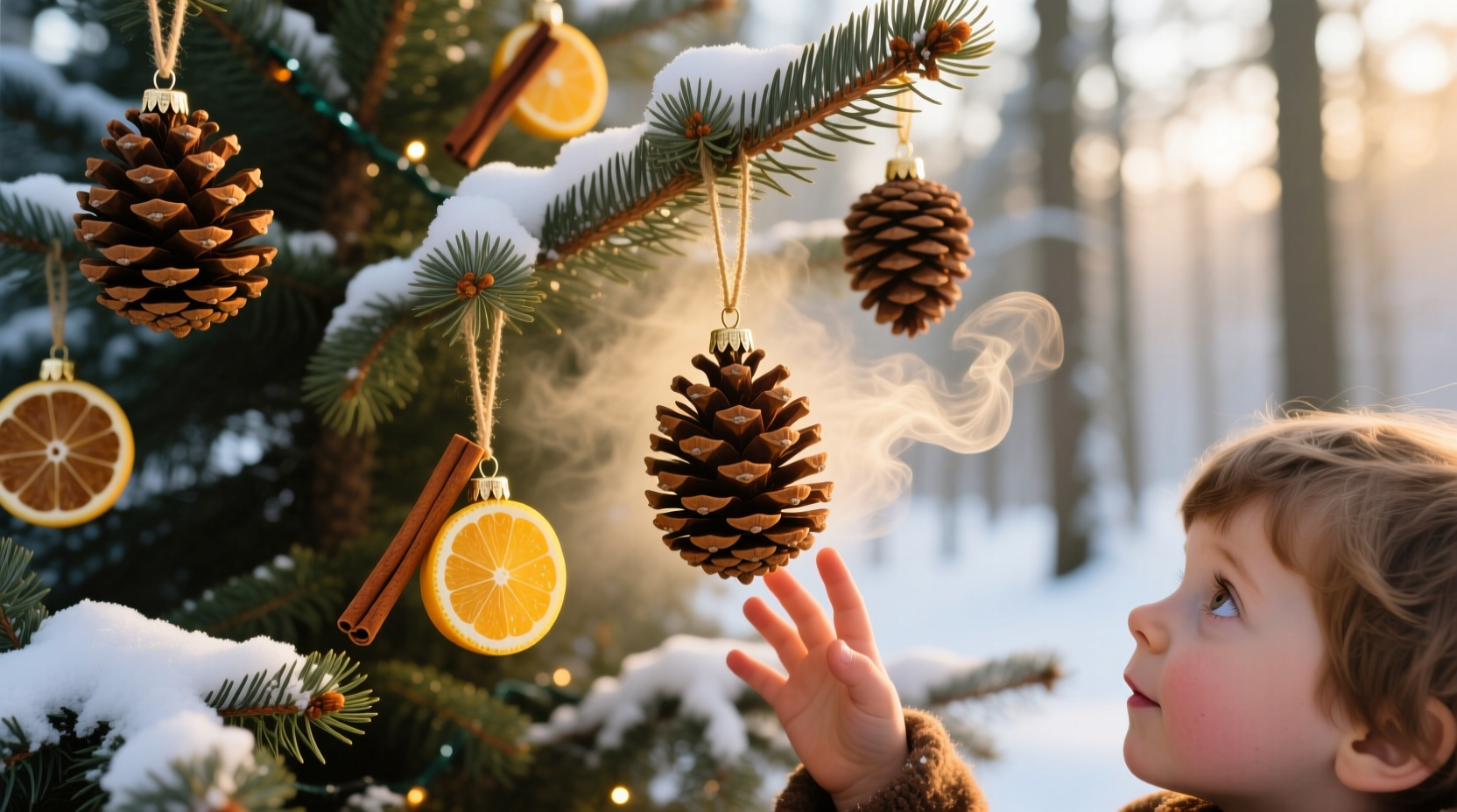 do scented pinecone ornaments enhance the real tree experience