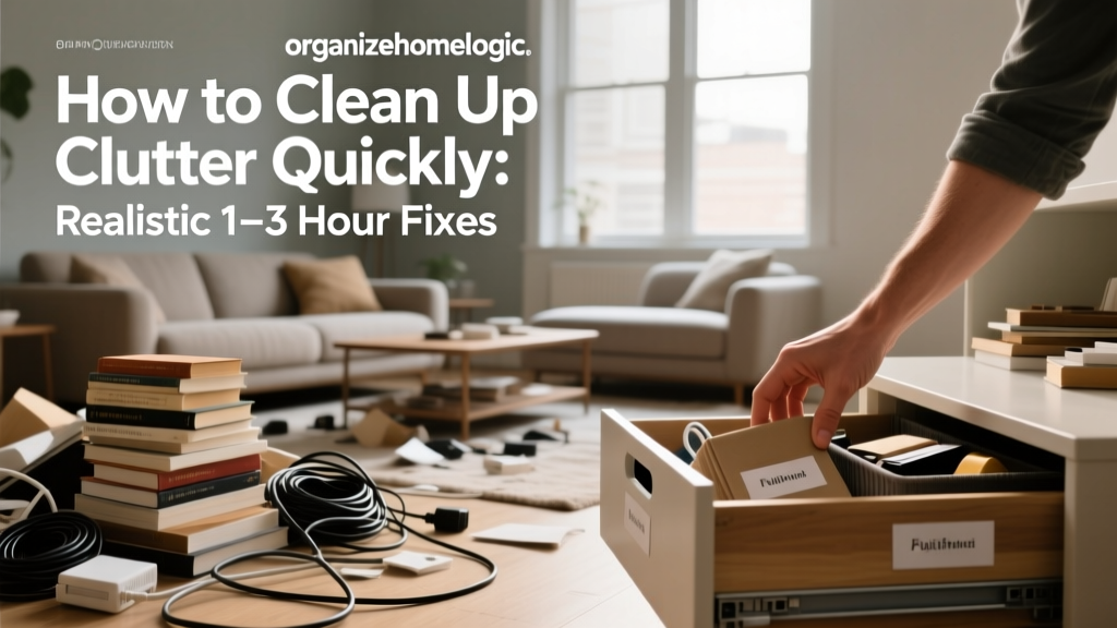 How to Clean Up Clutter Quickly: Realistic 1–3 Hour Fixes
