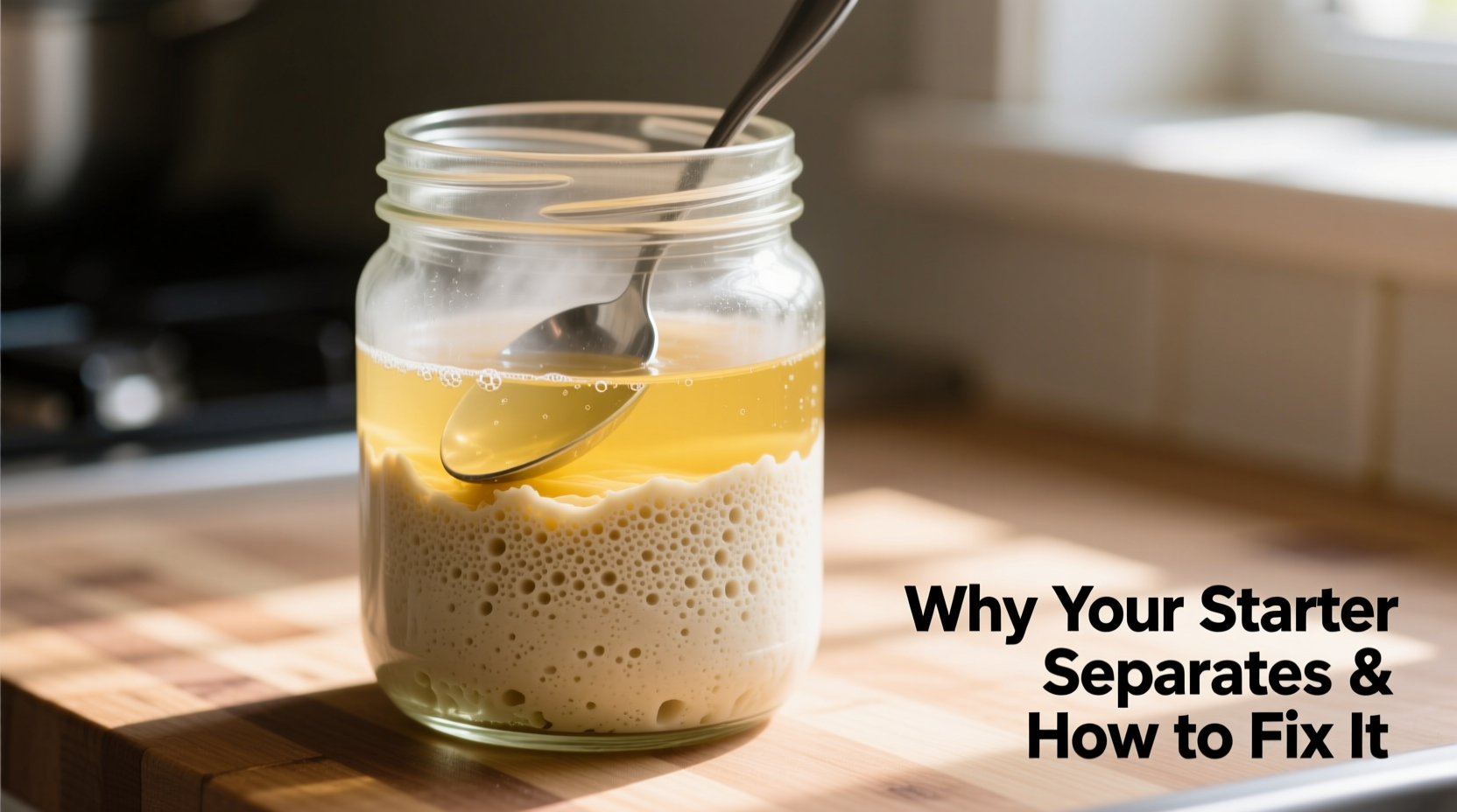 why is my sourdough starter separating liquid and how to fix it