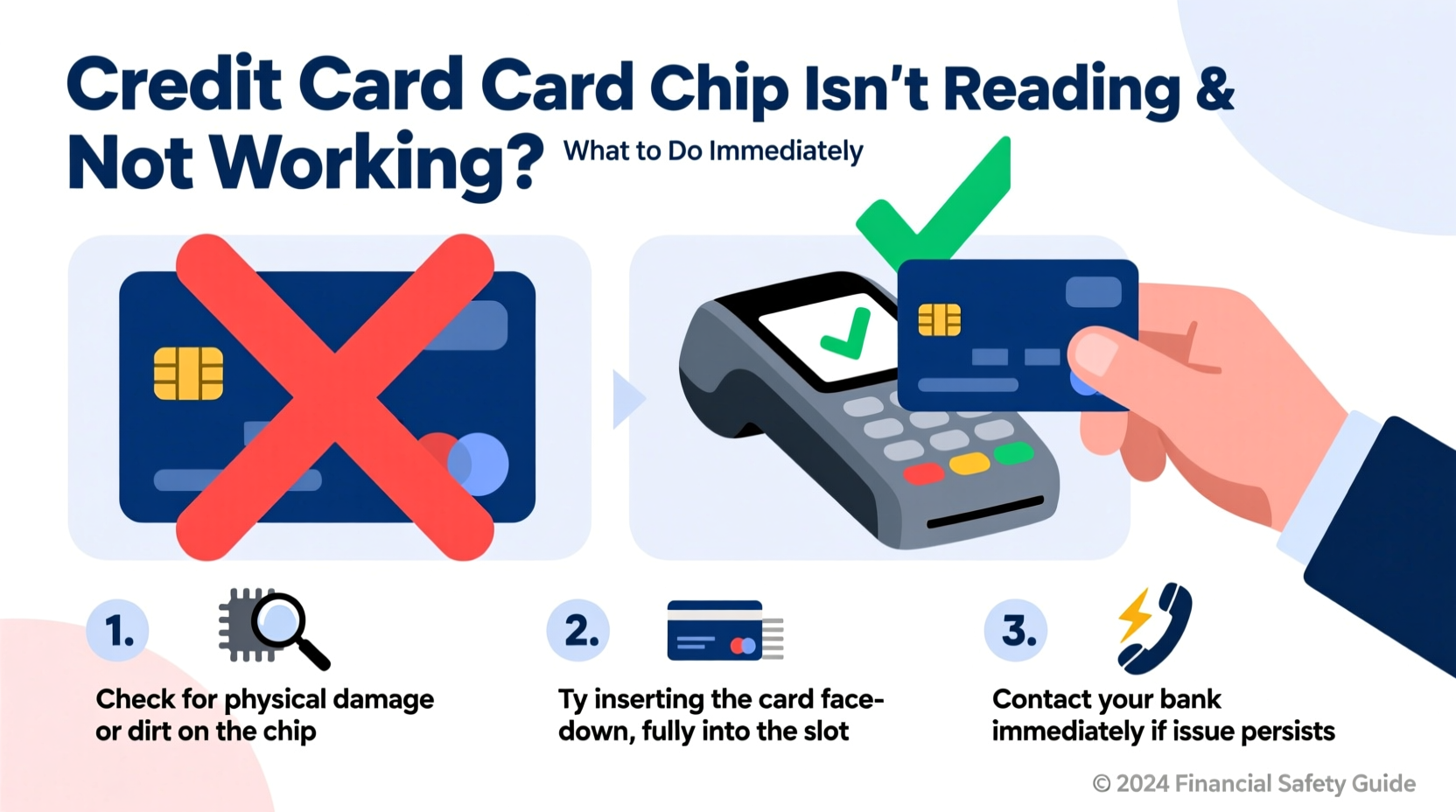 why is my credit card chip not reading and what to do immediately