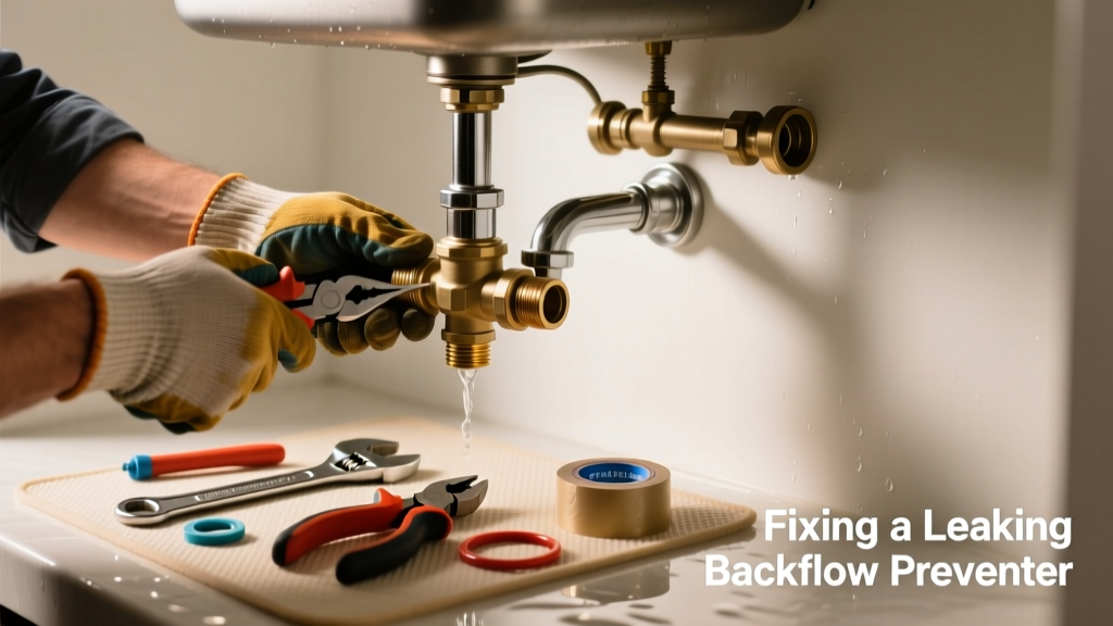 Fixing a Leaking Backflow Preventer in the Kitchen