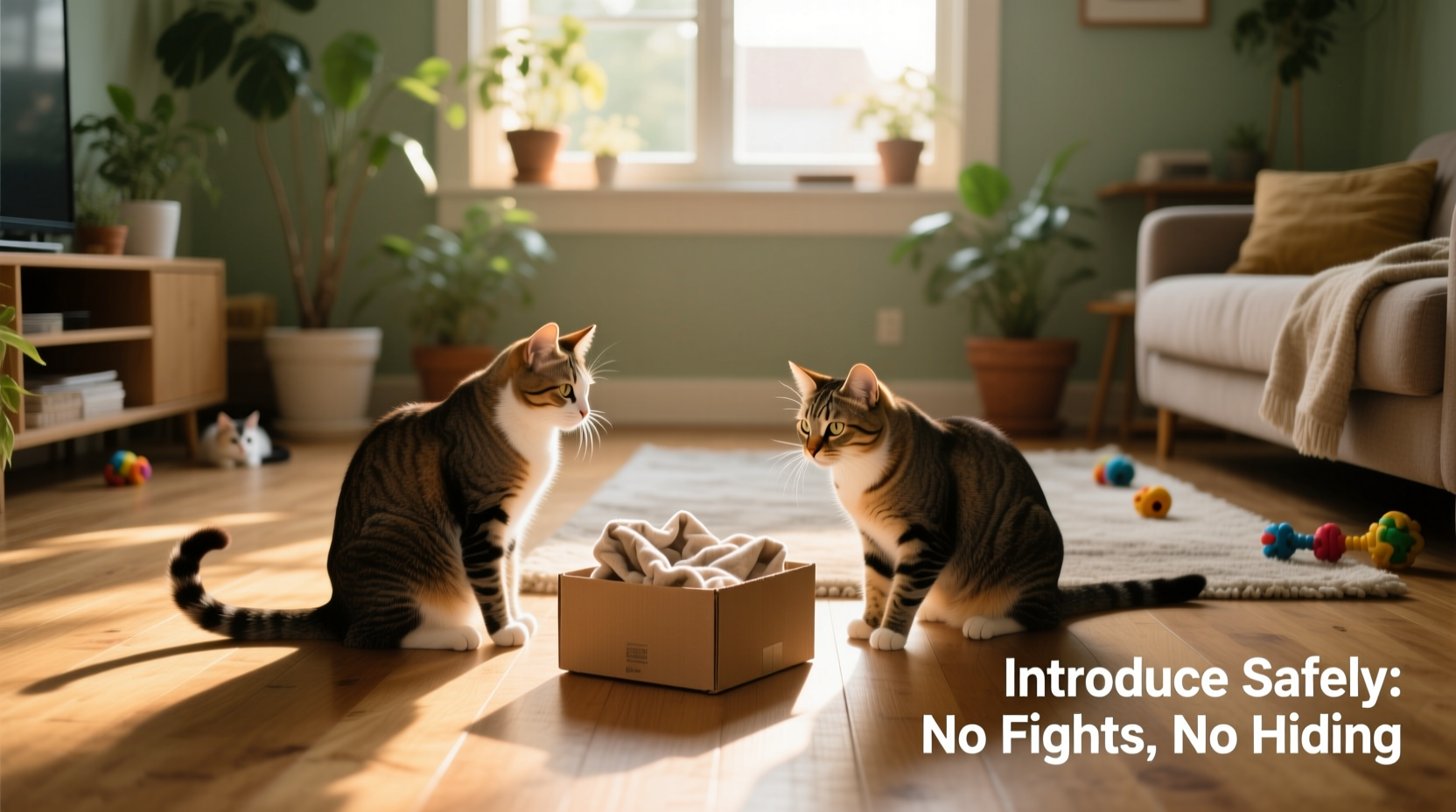 how to introduce two cats safely without fights or hiding