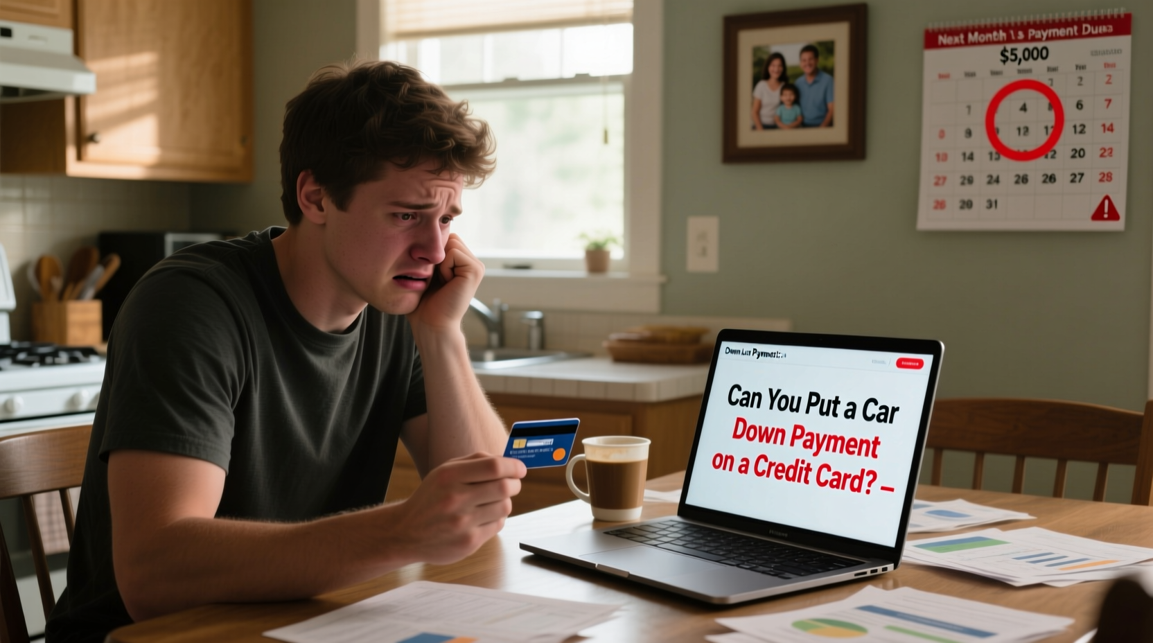 can you put a car down payment on credit card