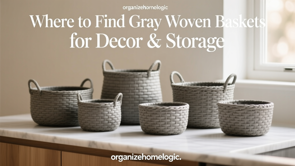 Where to Find Gray Woven Baskets for Decor & Storage