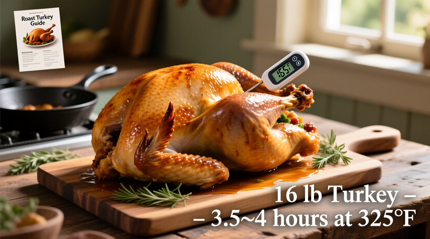 how long to cook a 16 lb turkey