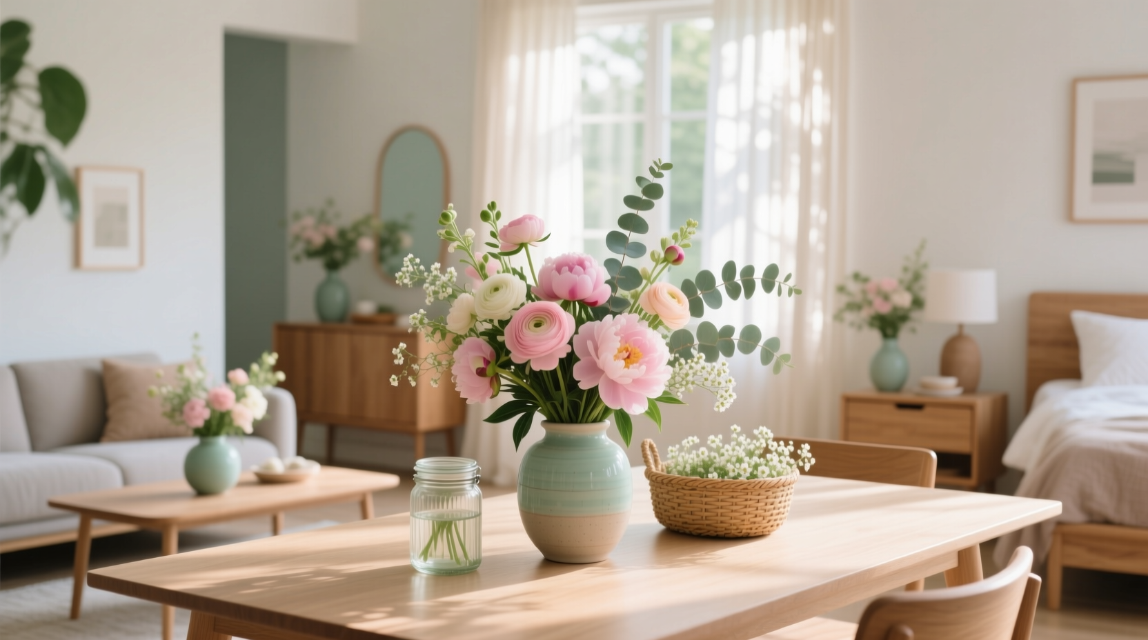 get fresh flowers throughout your house by splitting mi