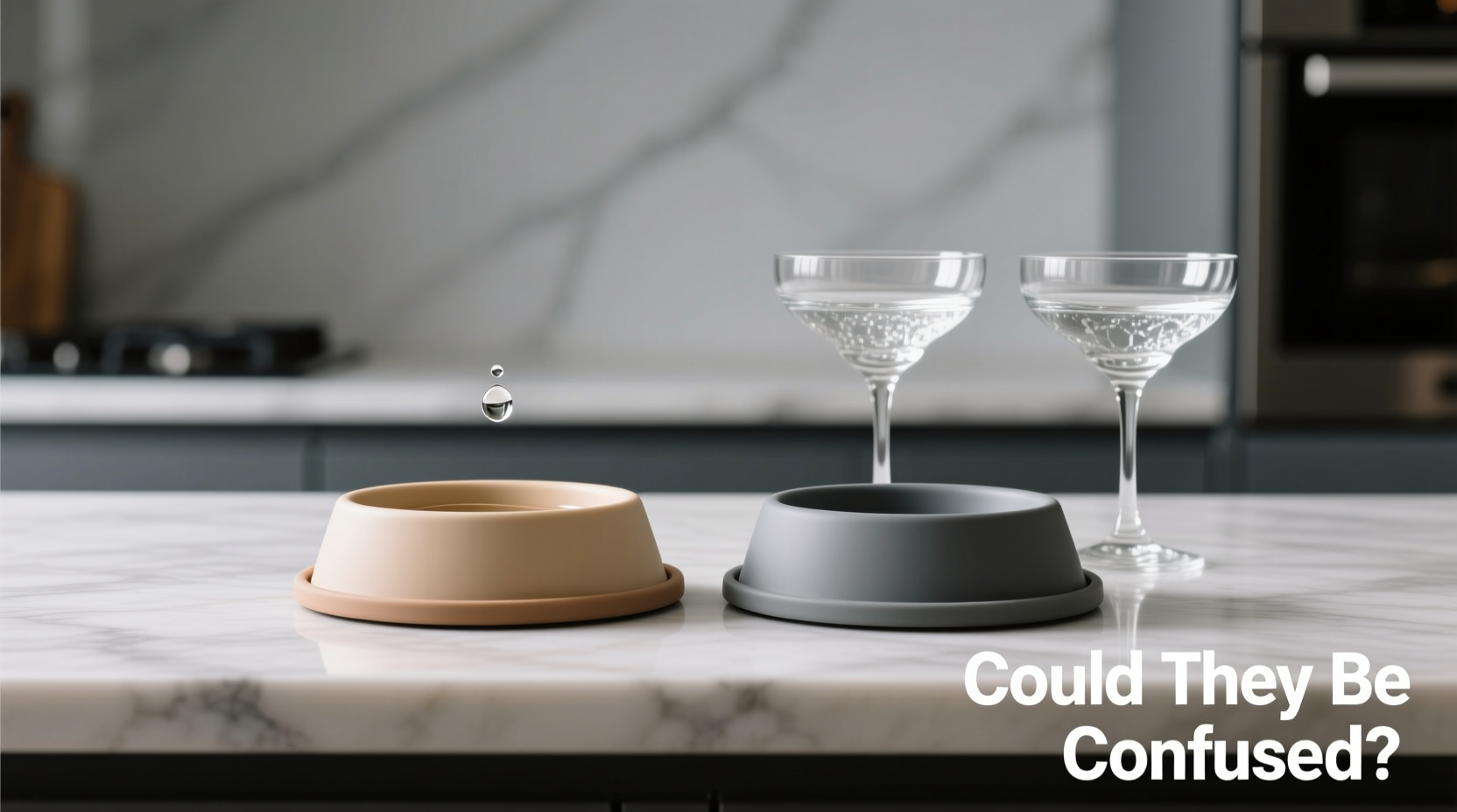 non spill dog bowls vs cocktail coupes could they be confused