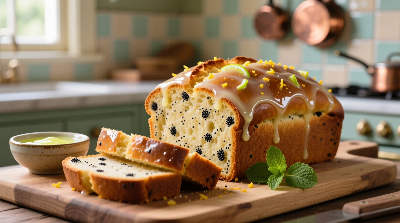 glazed key lime poppy seed bread recipe