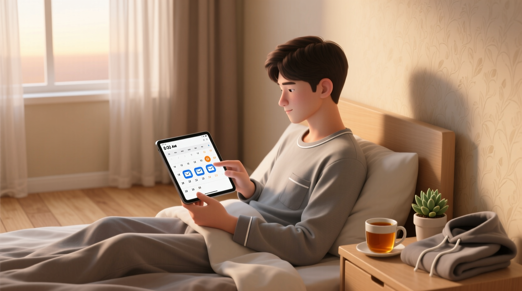 schedule your morning emails the night before
