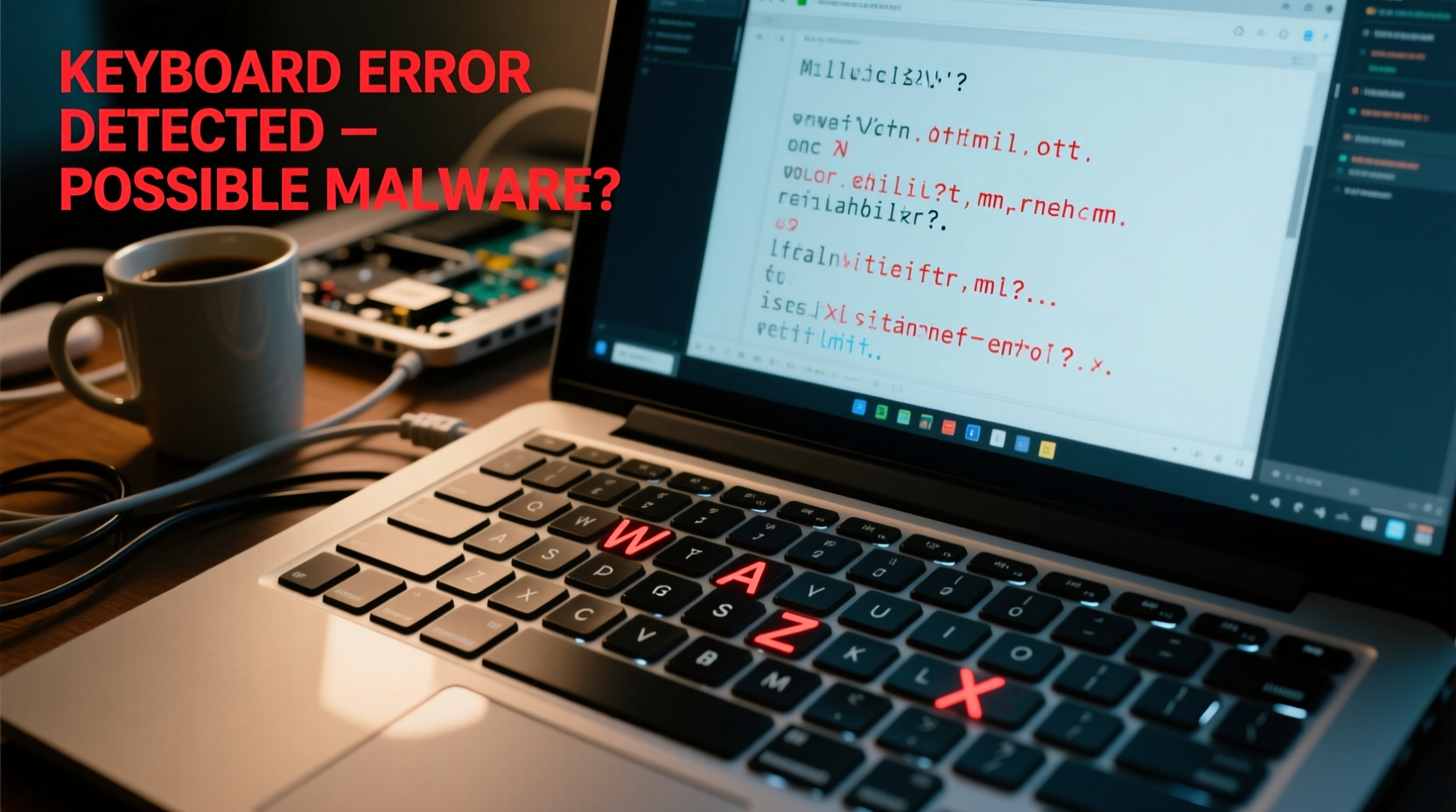why is my laptop keyboard typing wrong characters possible malware signs