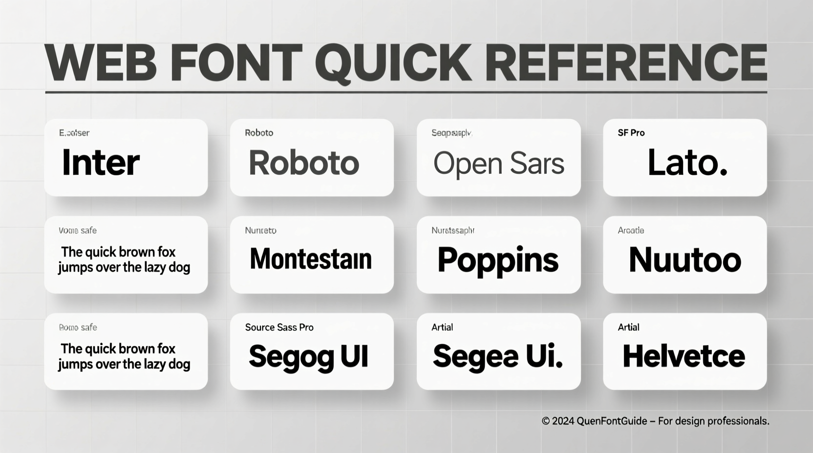 web font quick reference