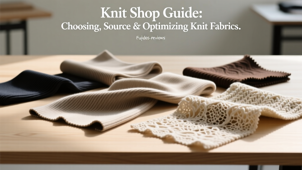 Knit Shop Guide: Choosing, Sourcing & Optimizing Knit Fabrics