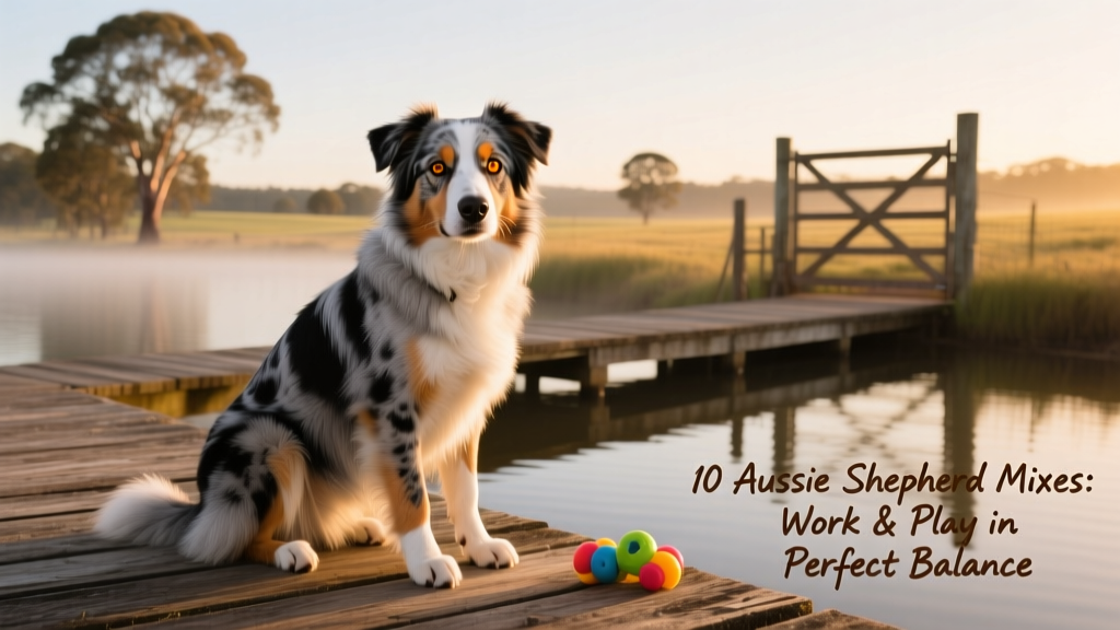 luna the border aussie sitting on dock