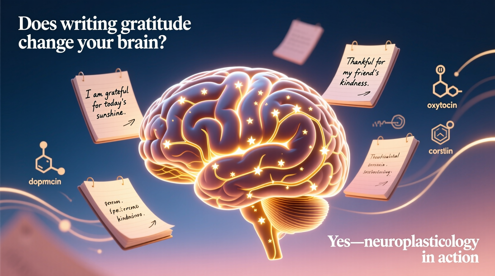 gratitude journaling does writing things down actually change your brain chemistry
