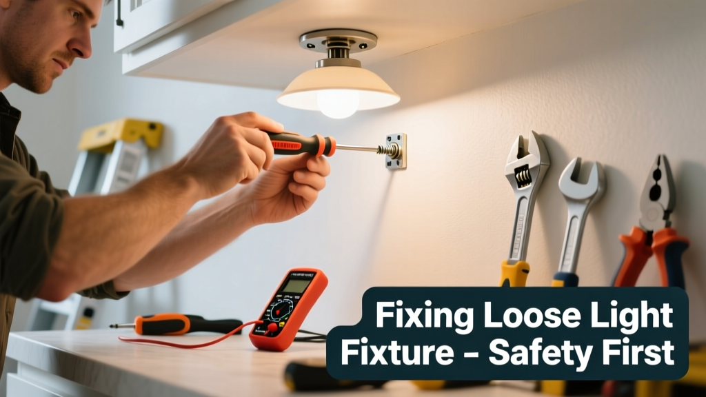 Fix a Loose Light Fixture in the Kitchen Safely