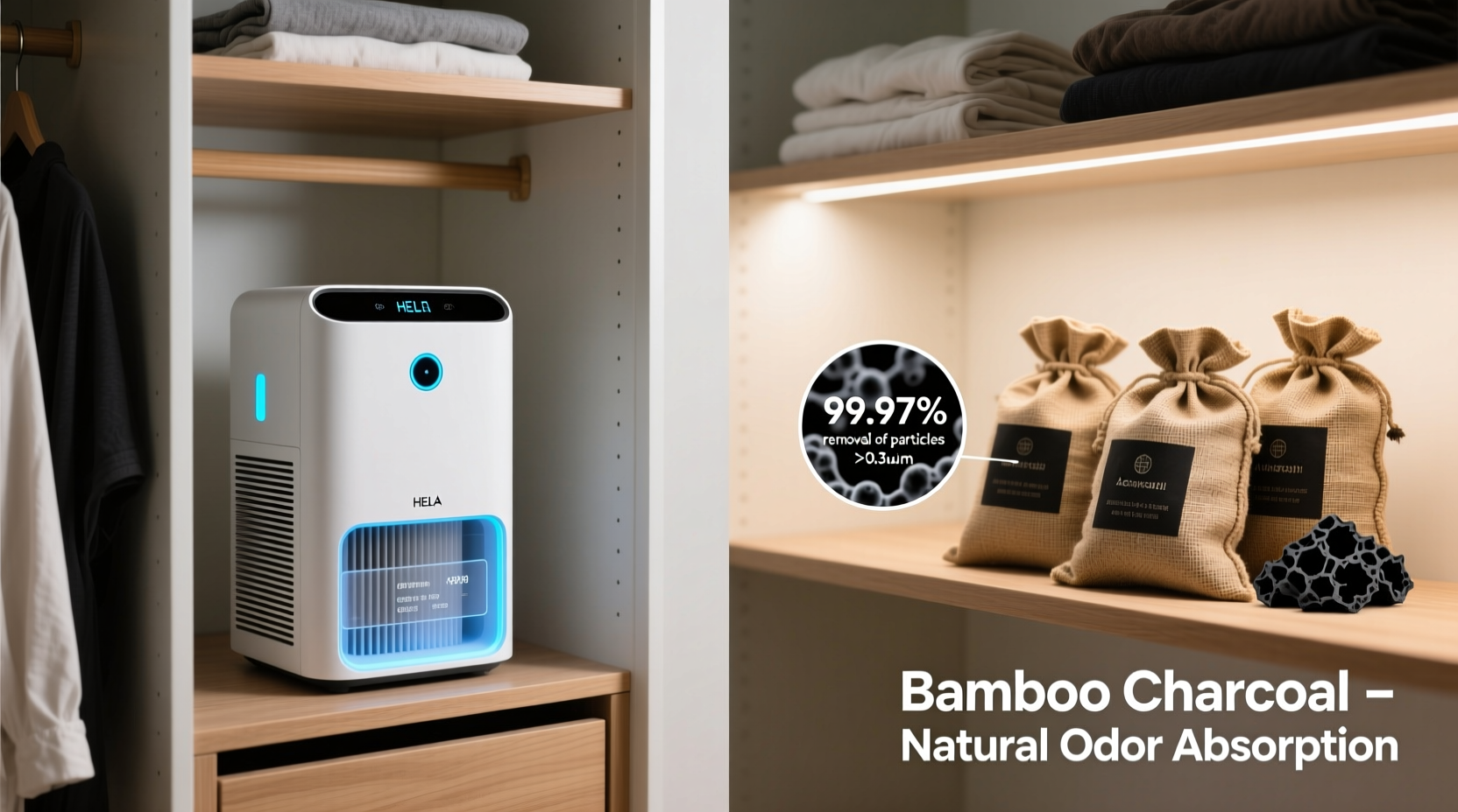 closet organization tips hepa vs bamboo charcoal