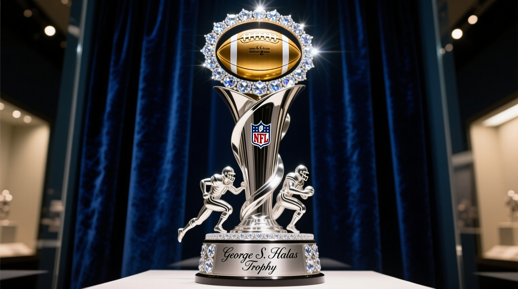 the george s halas trophy designed and handcrafted by tiffany co for the national football league