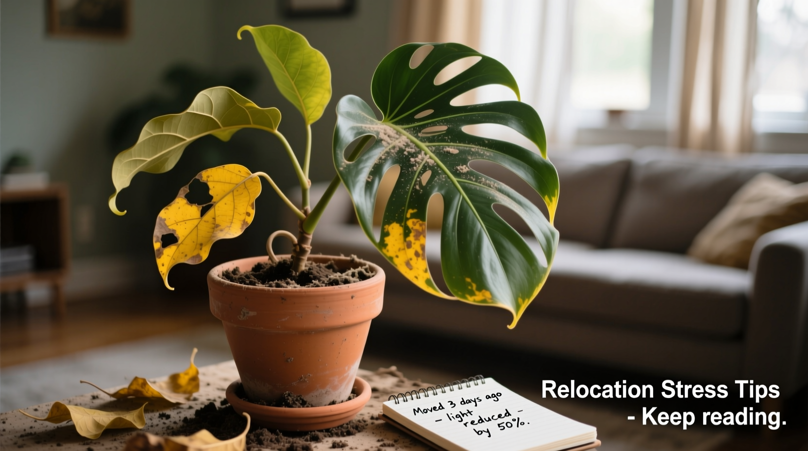 why is my houseplant dropping leaves after moving it relocation tips