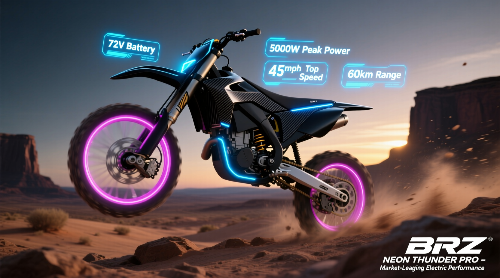 brz neon thunder pro 72v 5000w best sellers