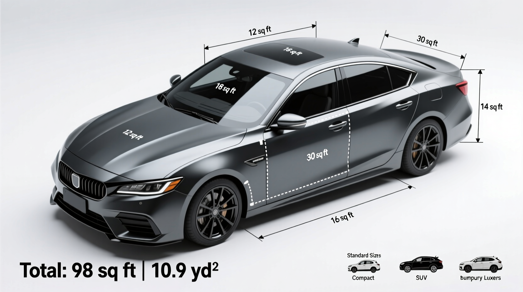 how much vinyl wrap to wrap a car
