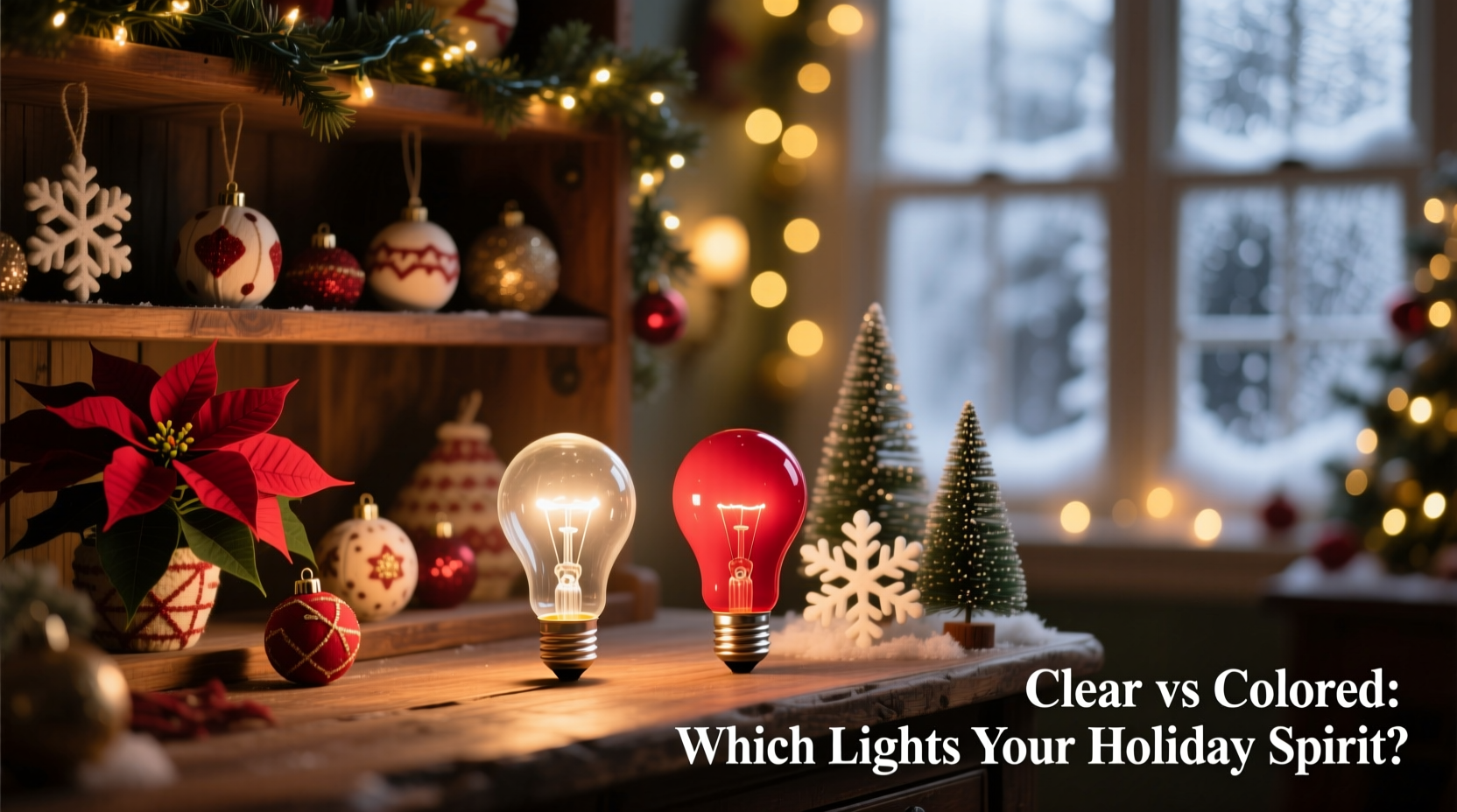 is a clear vs colored bulb better for creating a certain holiday mood