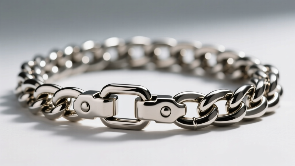 Side profile of a thick 5mm Miami Cuban chain connected to a heavy-duty box clasp with dual figure-eight safety catches soldered.