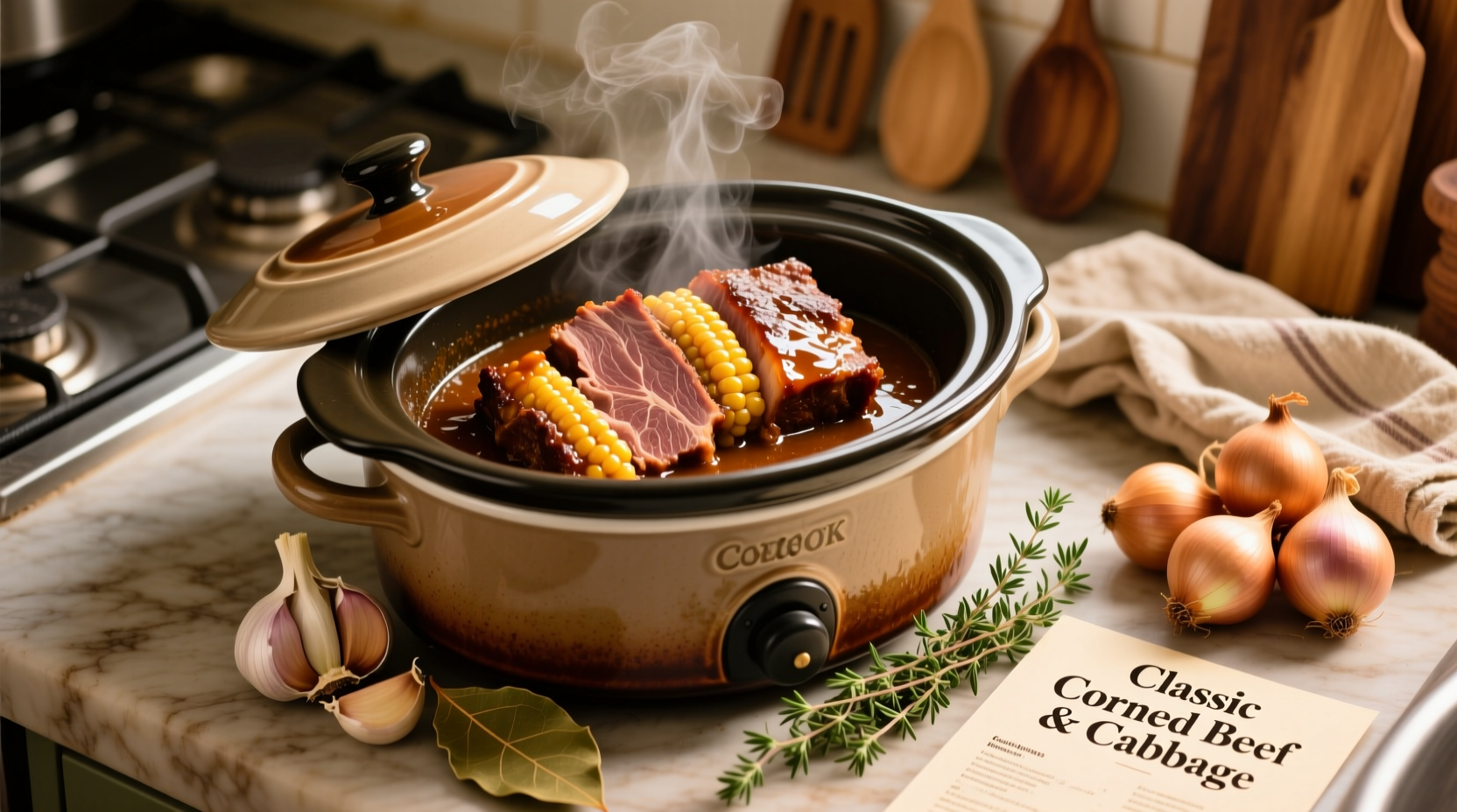 how to cook corned beef in crockpot
