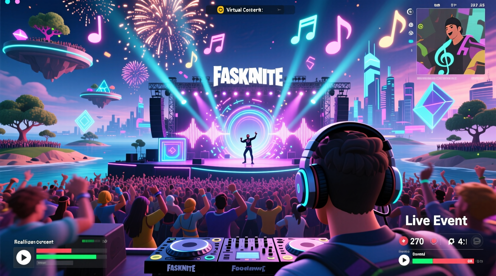 how to stream kaskades concert in fortnite this weekend