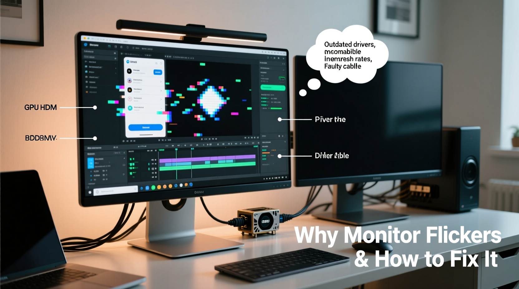 why does my monitor flicker when using certain apps and how to fix