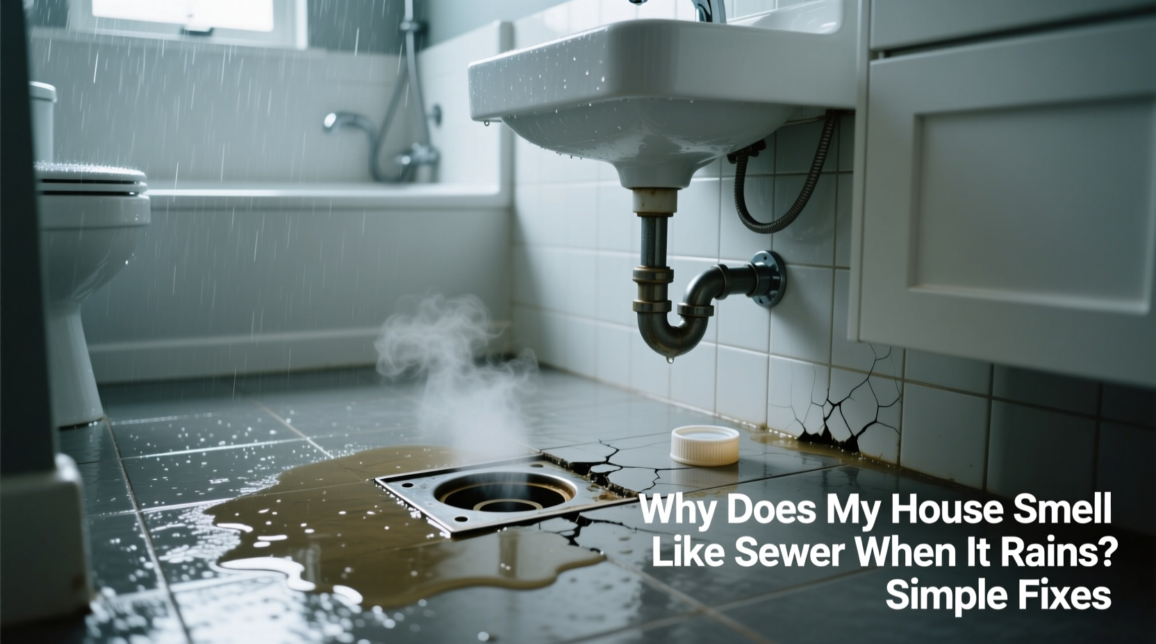 why does my house smell like sewer when it rains simple fixes