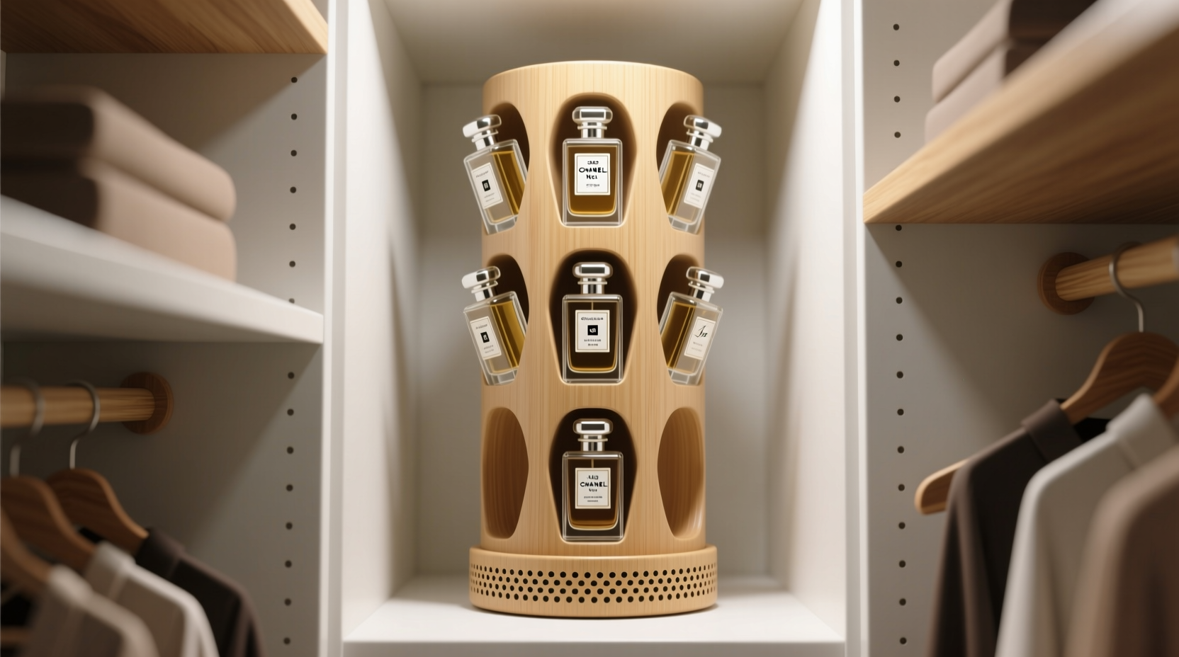 closet organization tips for fragrance atomizers